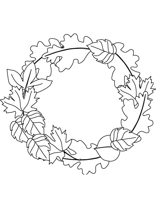 Plansa de colorat cu Frunze 22 15